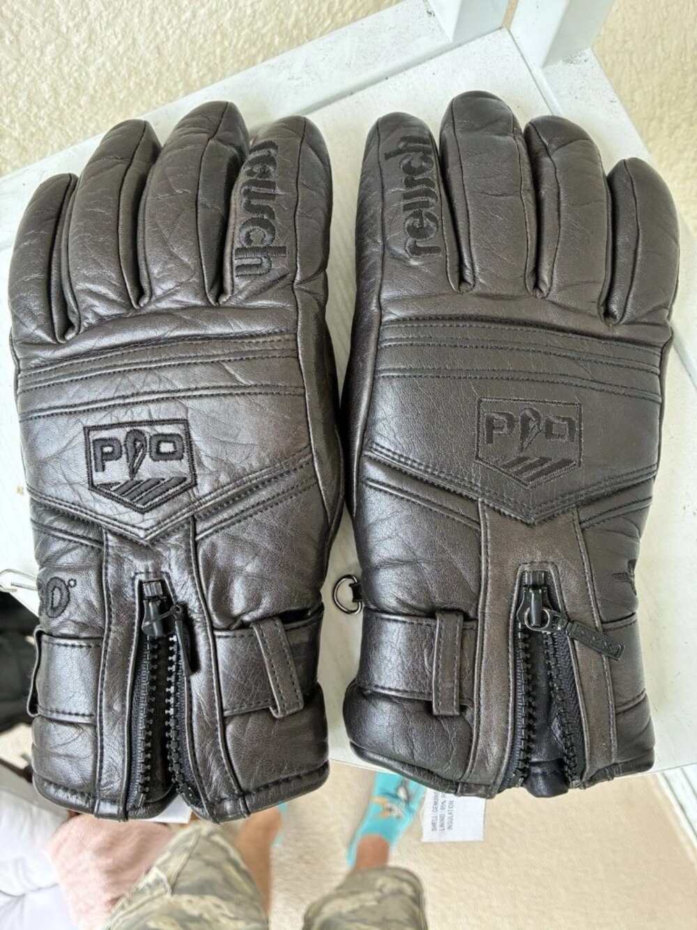 Reusch Vintage PRO Leather Ski Gloves Size 8 Style